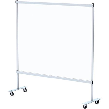 GLOBAL INDUSTRIAL 60W x 60H Mobile Clear Room Divider 695860